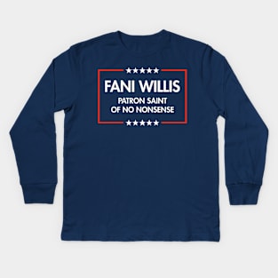 Fani Willis - No Nonsense (blue) Kids Long Sleeve T-Shirt